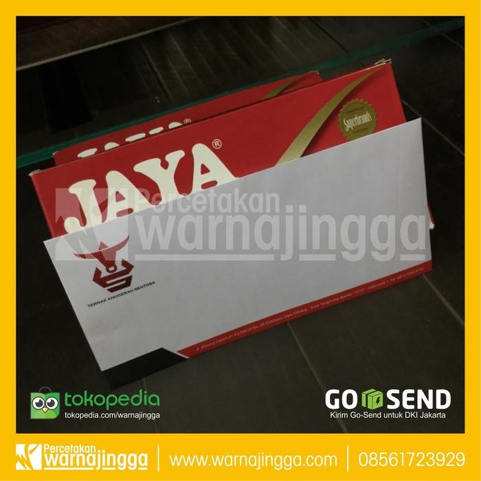 

CETAK AMPLOP JAYA 90 - CETAK 2 WARNA - UKURAN 11X23CM KODE 495