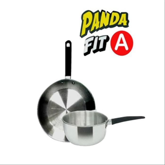 Maxim/Maspion Panda Fit A Set Sauce Pan 16 Cm & Fry Pan 20 Cm Gratisongkir