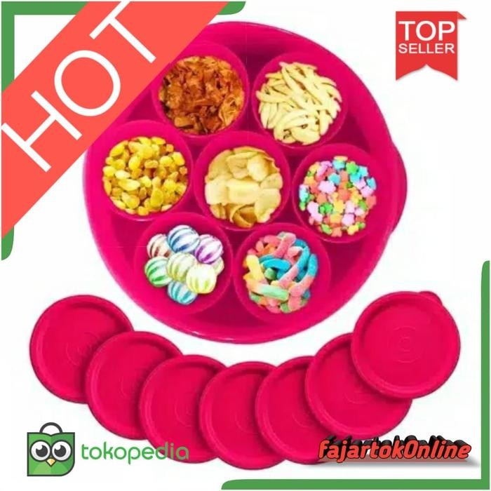 Beragam Tupperware Tempat Makanan Praktis 1 Set Murah Calista Oedo Bulat 8Pcs Mdu9