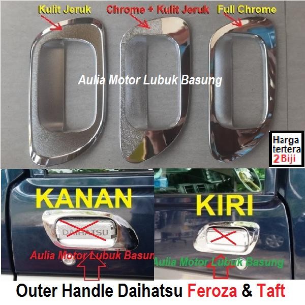 Aksesoris - Chrome Outer Handle Mobil Daihatsu Feroza dan Taft GT (set=isi 2)