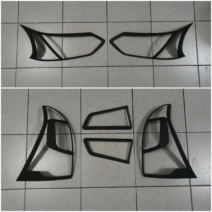 Grand avanza veloz 2015 - 2018 Garnish lampu depan belakang hitam doff