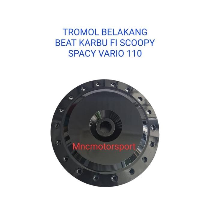 TROMOL BELAKANG HITAM VARIO 110 BEAT KARBU FI SCOOPY SPACY 21 T