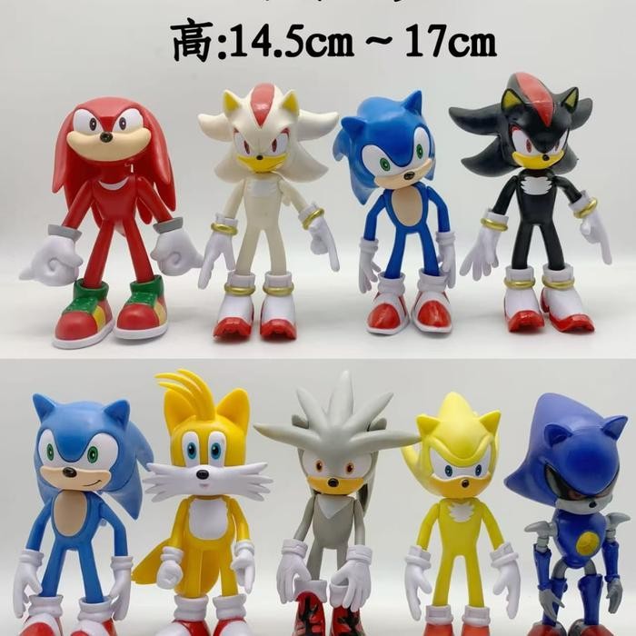 Action Figure Sonic the Hedgehog Miles Knuckles Super Metal Sonic