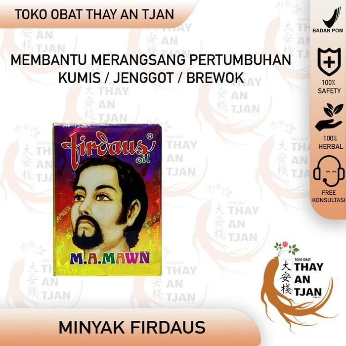 MINYAK FIRDAUS PENUMBUH RAMBUT, JENGGOT, BREWOK, KUMIS