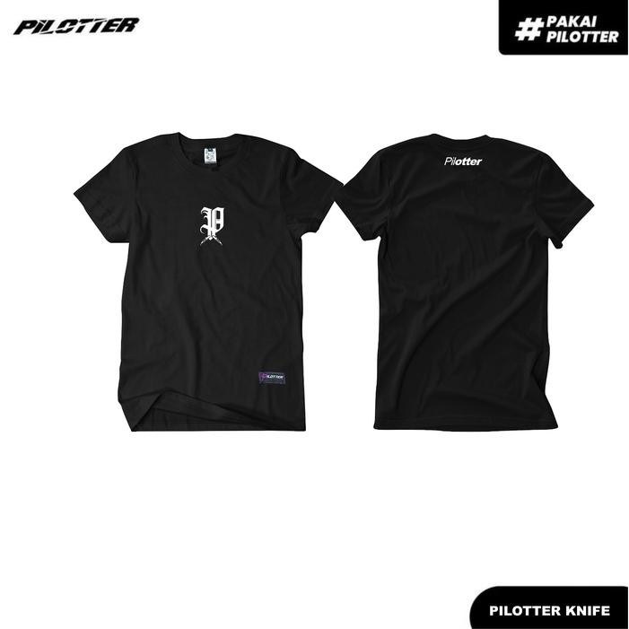 KAOS PILOTTER P KNIFE ORIGINAL FREE STICKER - PILOTTER P KNIFE Ukuran S-3XL
