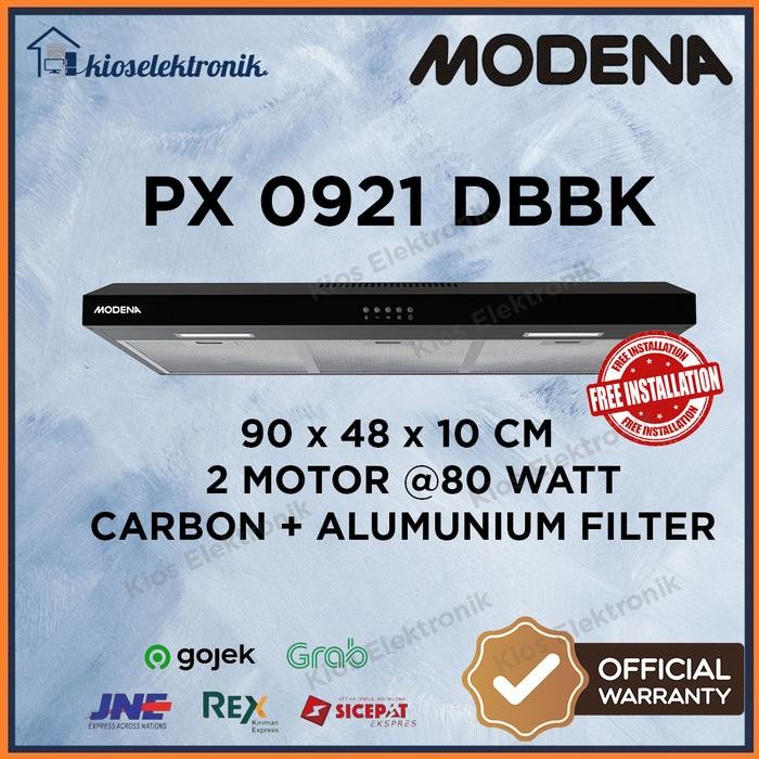 Cooker Hood Modena PX 0921 DBBK / PX 0921 DBBK / PX0921DBBK Slim Cooker Hood 90cm 90 cm