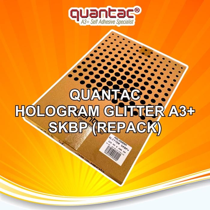 

Quantac Sticker Vinyl Hologram Digital Print Laser Toner A3+ Holographic Silver Rainbow Pelangi