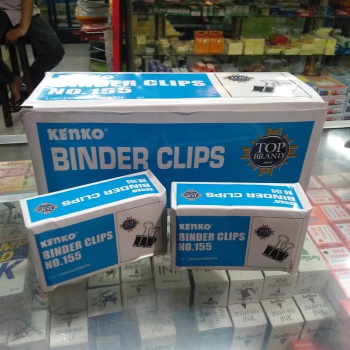 

Binder Clips Kenko no 155 / penjepit kertas isi 12