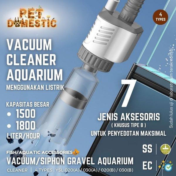 Vacum Elektrik Aquarium Sipon Sifon Siphon Kuras Pembersih Penyedot Penguras Kotoran Vakum Cleaner