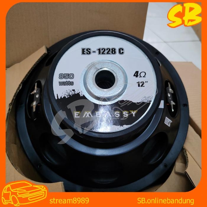 Terbaru Subwoofer Embassy Es-1228C 12 Inch Audio Mobil Es 1228 Double Coil Dvc Termurah