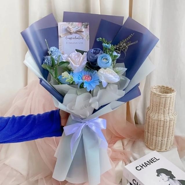 

Buket Bunga Awet / Flower Bouquet Hadiah Birthday / Wisuda Anniversary