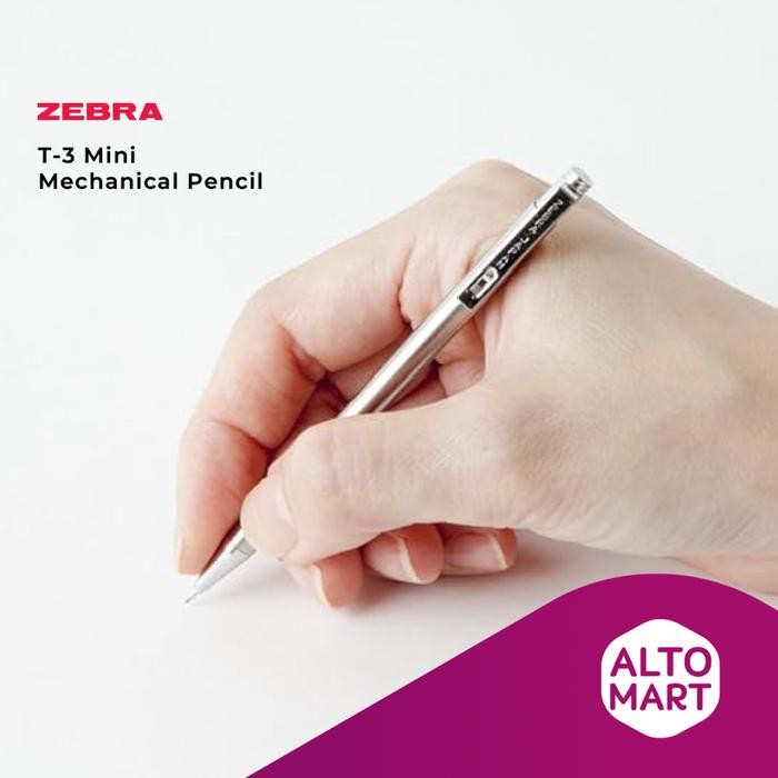

Zebra 4C T-3 Stainless Steel Mini Ballpoint Pen for Travel 0.7 mm Refill Pulpen T3 best seller