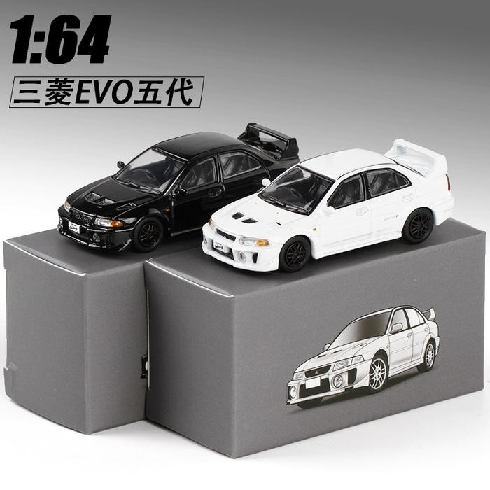 SALE TERHOTT JKM MITSUBISHI LANCER EVOLUTION V GSR DIECAST 1:64 MINISCALE READYY