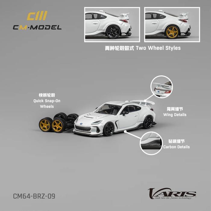 SALE TERBARU CM64-BRZ-09 - CM MODEL 1:64 SUBARU BRZ VARIS WIDEBODY (WHITE) BRZ READYY
