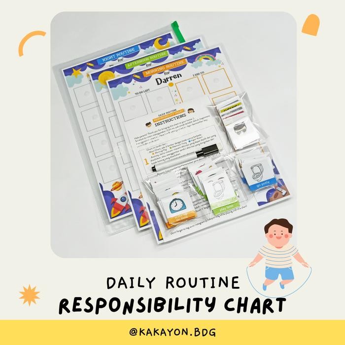 

Daily Reward Chart / Jadwal Jurnal Kegiatan Belajar Anak Tulis Hapus best seller