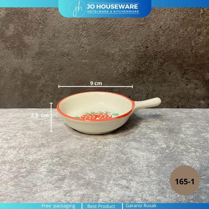 Sale Lepek Mangkok Kecil Keramik Motif Strawberry / Souvenir Lepek Unik 165