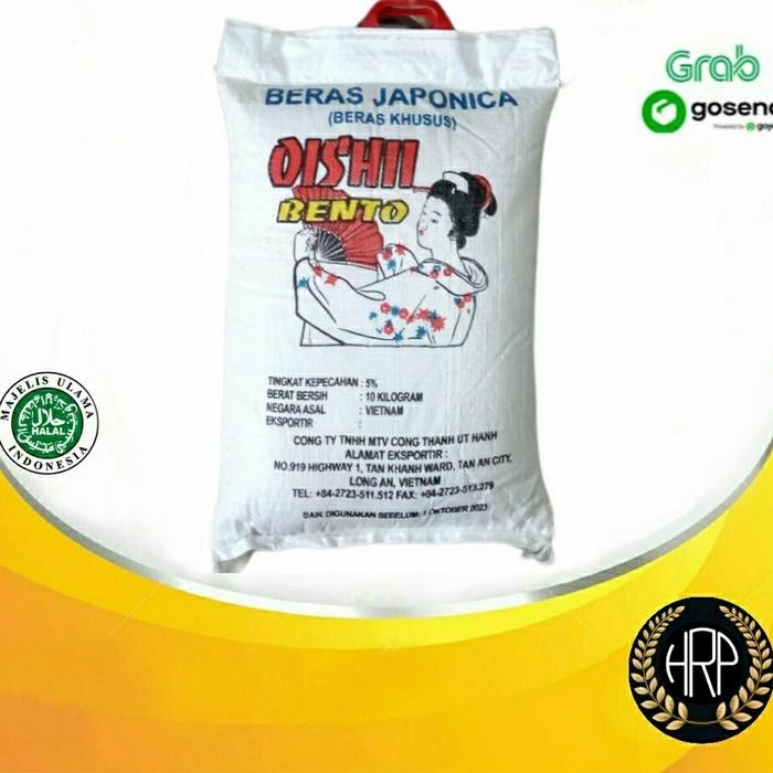 

Beras Jepang Oishii Bento 10kg Beras Sushi Japonica Oishi Bento