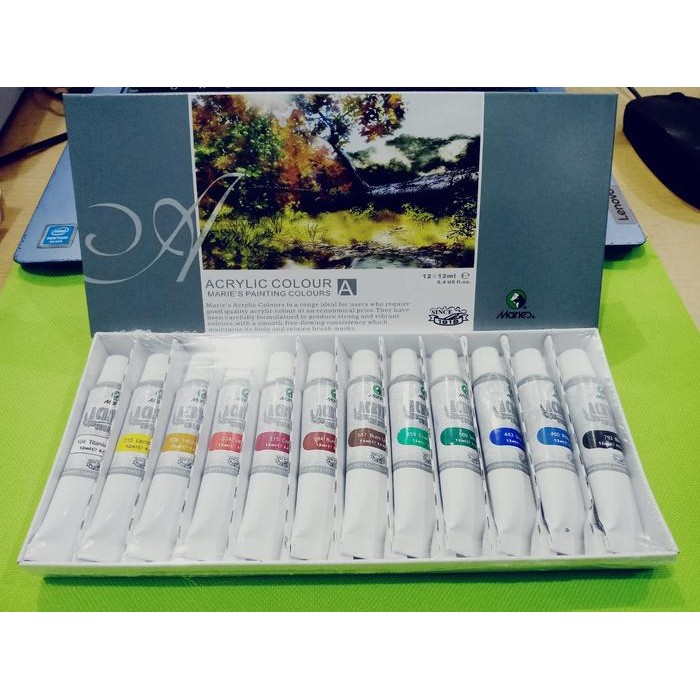 

CAT AKRILIK MARIE'S ACRYLIC SET 12 WARNA 12ML TYPE 812B