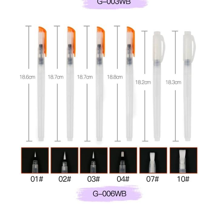

giorgione water brush set 6 long handle