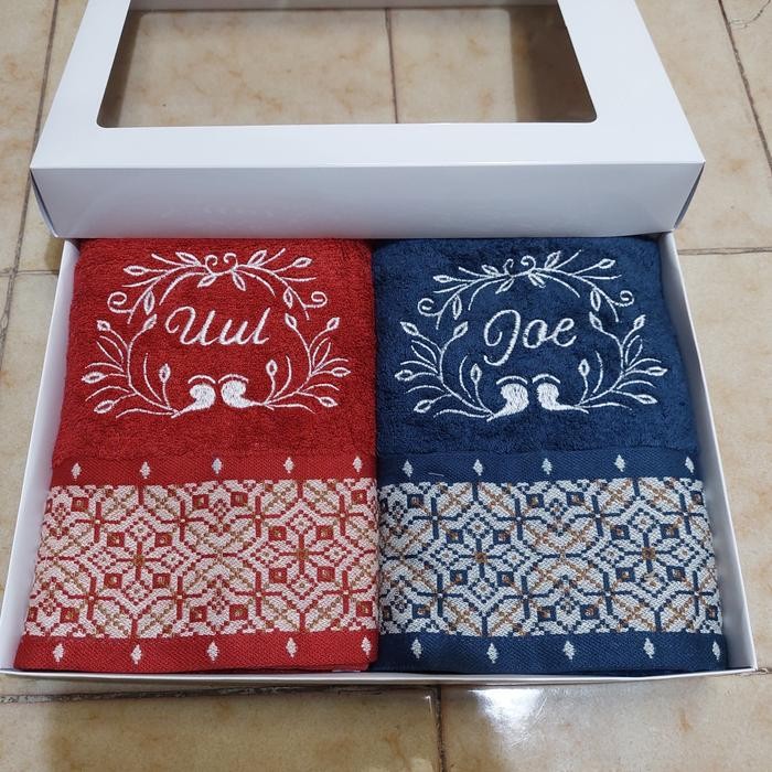 Handuk Couple Terry Palmer 50100 + Bordir + Box