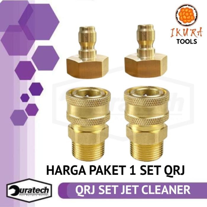 

Paket QRJ mesin ke selang ke gun jet cleaner quick release adaptor set / Paket QRJ mesin ke selang