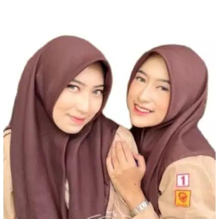 (Expert) Jilbab polos tebal termurah kerudung segi empat anak sekolahan/ dewasa
