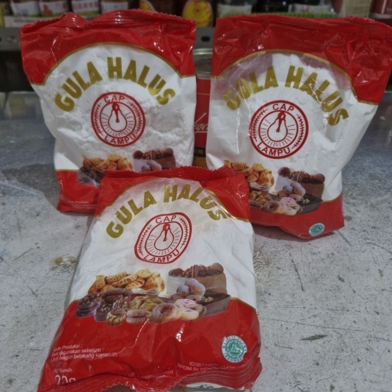 

GULA HALUS CAP LAMPU 250 gr / gula bubuk / Gula Halus Untuk Kue / Gula Halus Cap Lampu Hijau / Gula Bubuk Premium 250g