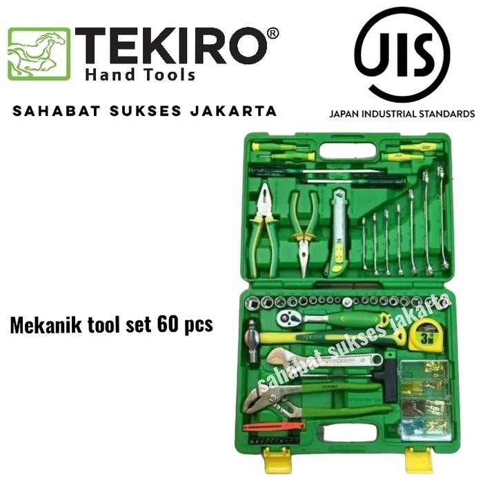 TEKIRO mechanic tools set 60 pcs perkakas mekanik tool set box plastik