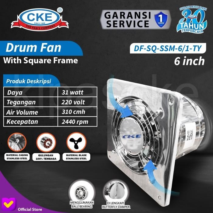 Exhaust fan Dinding 6 Inch Booster Fan Wall Duct Fan Kipas Booster