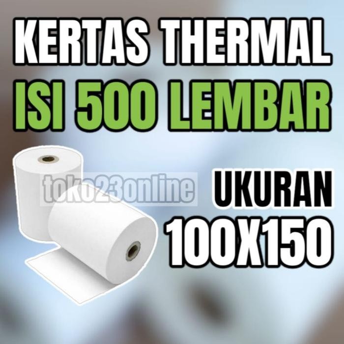 

Label Thermal 100X150 isi 500 pcs / Kertas Thermal 100 X 150 isi 500 pcs / Resi Thermal Onlineshop
