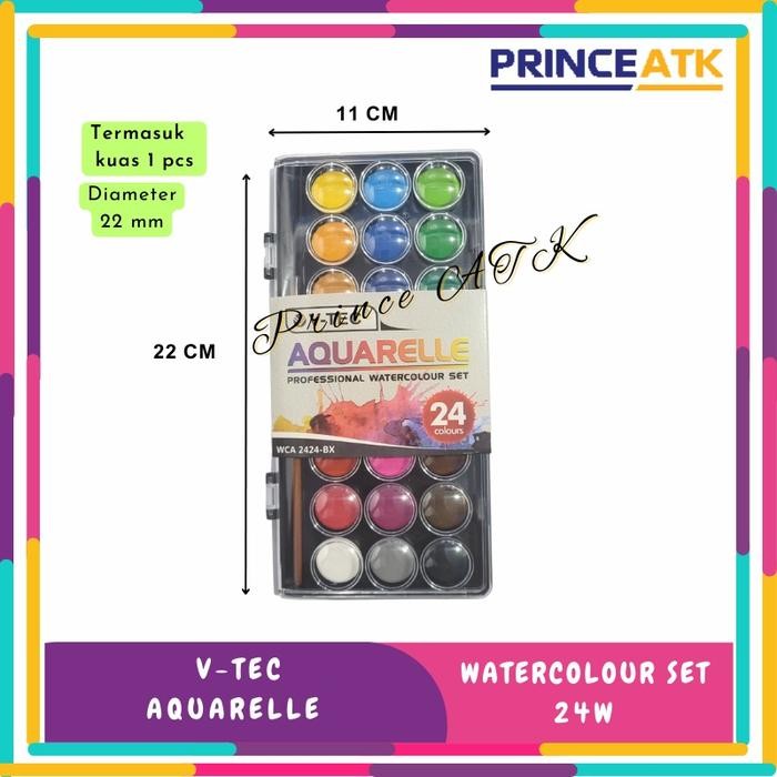 

V-TEC AQUARELLE WATERCOLOUR SET 24 WARNA