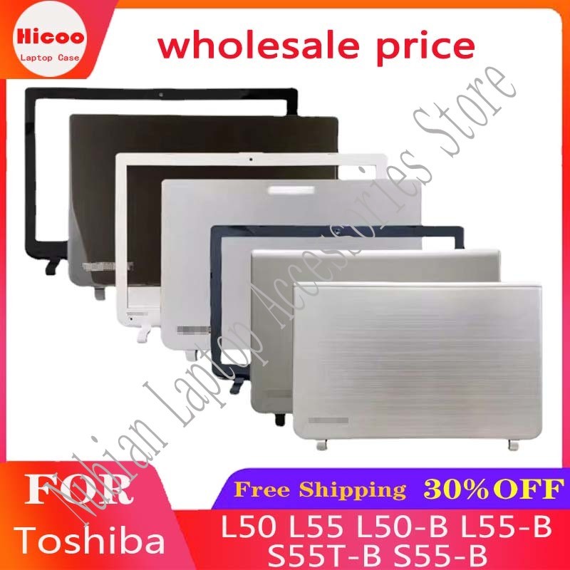 NEW Laptops Frame LCD Back Cover Case Front Frame Hinges for Toshiba Satellite L50 L55 L50-B L55-B S