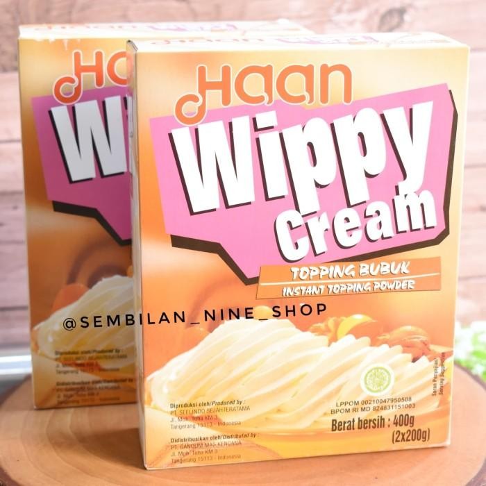 

FyZ HAAN Wippy Cream POWDER 400 Gram Topping BUBUK Whipping Cream Instant