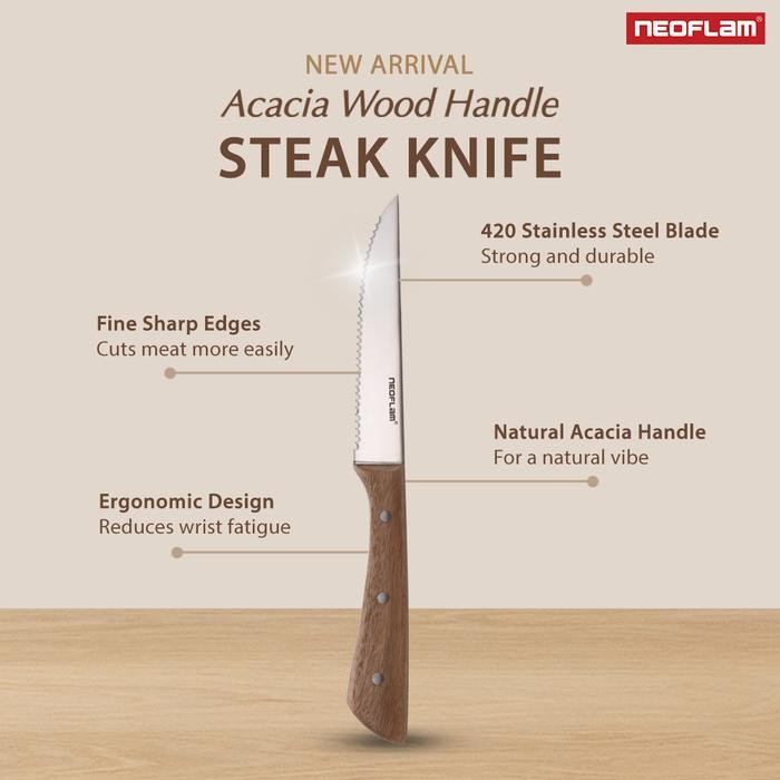 Neoflam Acacia Pisau Steak Knife