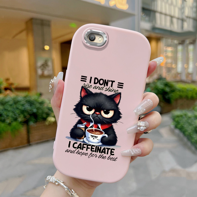 Casing Hp Untuk OPPO A59 F1s Case Casing Kopi Kucing Hitam HP Kesing Ponsel Softcase Silikon Baru