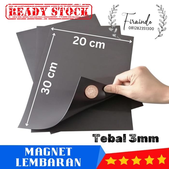 Magnet Lembaran Karet Ukuran A4 Tebal 3mm - Ukuran 30cm x 20cm