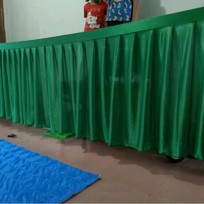 skirting meja panjang 4 meter tinggi 80cm