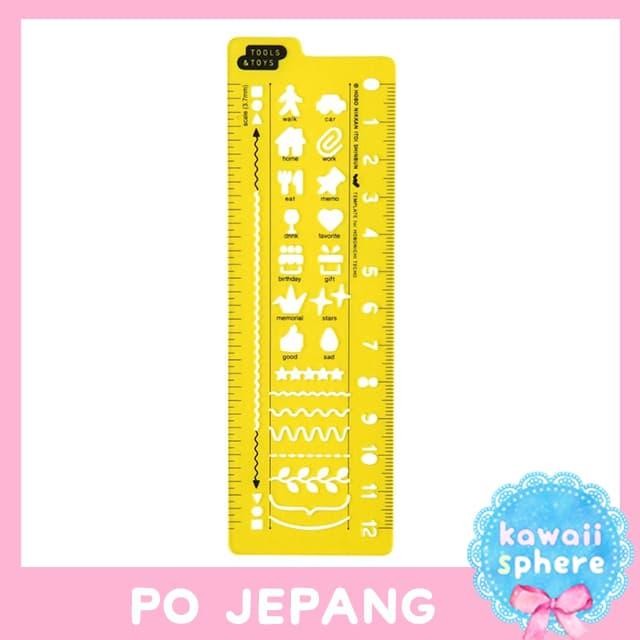 

Hobonichi Stencil Penggaris Kuning Po Jepang Gratisongkir
