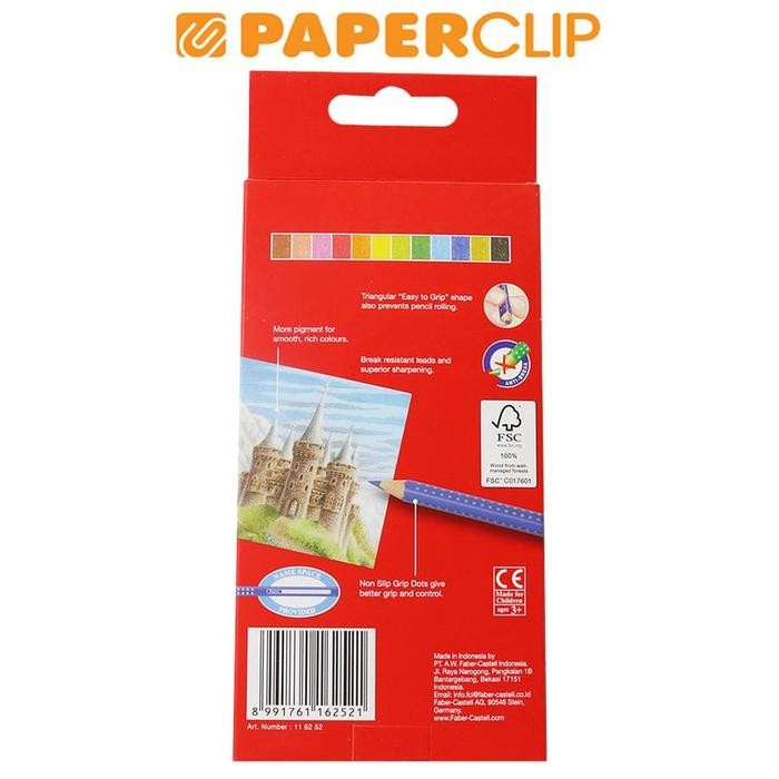 

Pensil Warna Faber Castell Set 116252 12Color Grip Gratisongkir