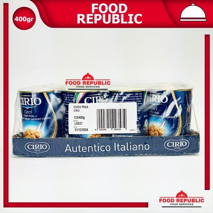 

Gdh Cirio Ceci Chick Peas 400 gr Kacang Arab Dalam Larutan Garam Halal