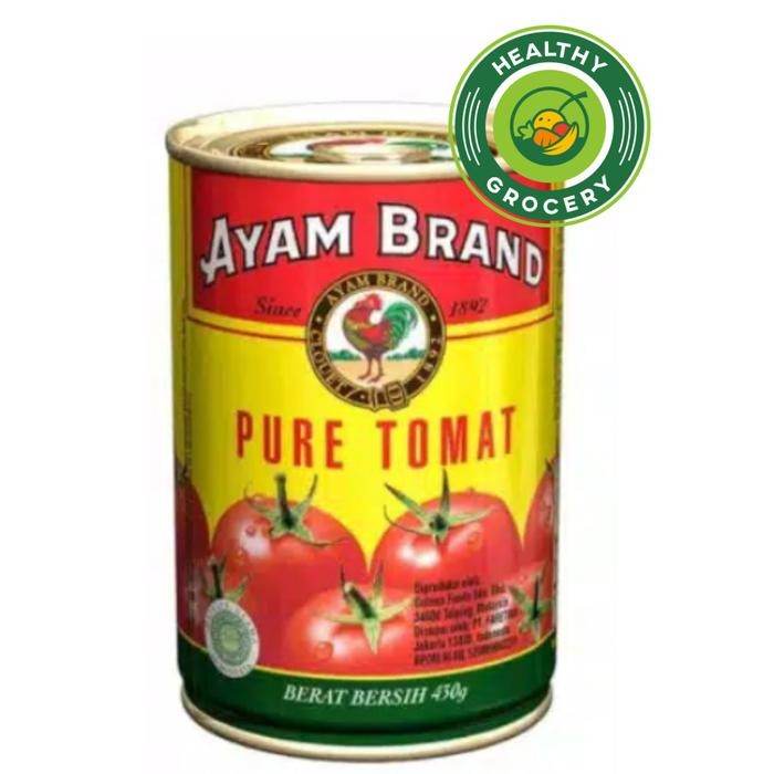 

Gdh Ayam Brand Pure Tomat 430gr / Puree Tomato / Pasta Tomat