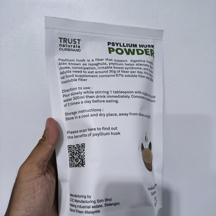 

Gdh Psyllium Husk Powder Murni Halus 500 gram dari Trust Naturals Plus