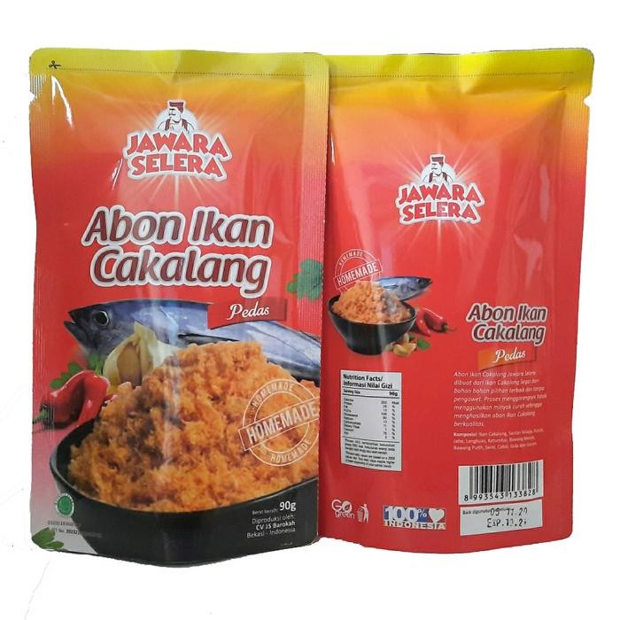 

Gdh Abon Ikan Cakalang JS Jawara Selera Varian Pedas - 90Gram