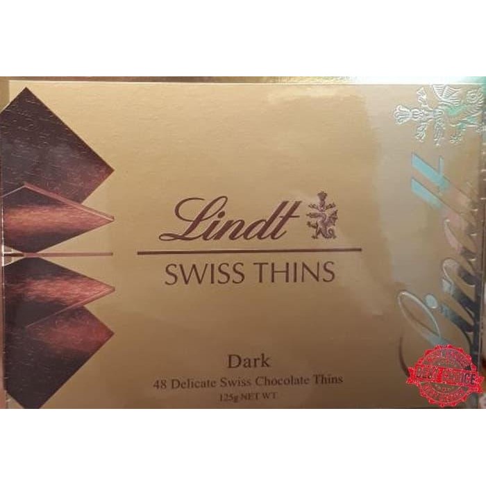 

Ger PROMO !! Lindt Swiss Thins Dark Chocolates - Coklat Import Swiss