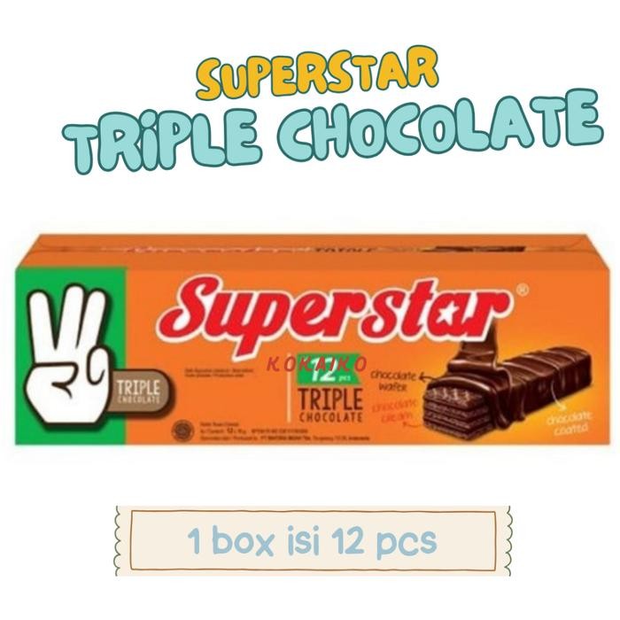 

Ger Superstar Triple Chocolate 1 box isi 20 pcs