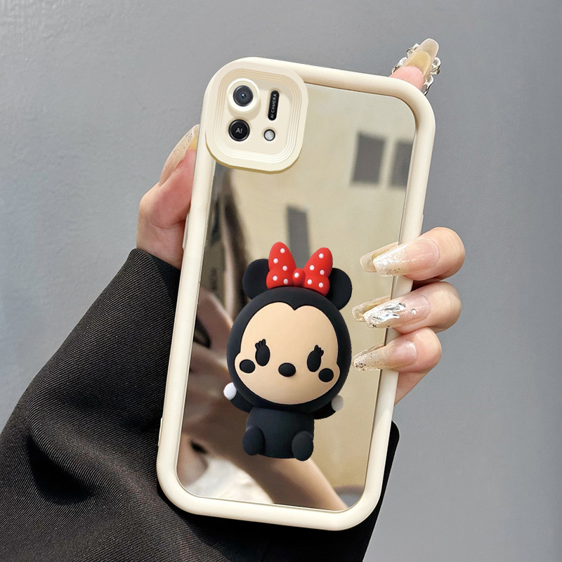 Casing Hp OPPO A16K OPPO A16E Case Boneka lucu Populer Kesing cermin Silikon Cesing Softcase Kasing