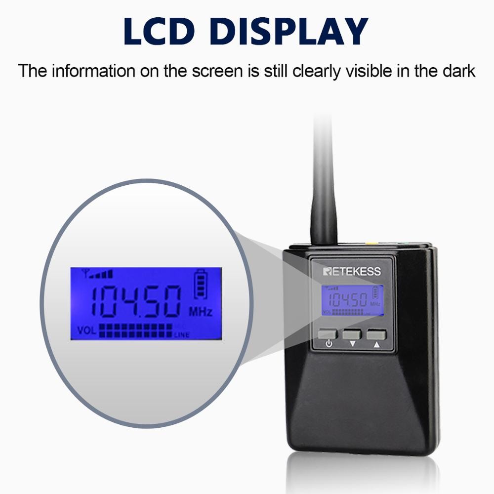 Retekess TR506 FM Transmitter FM Radio Receiver PR13 Wireless Tour Guide System for Tour Guide