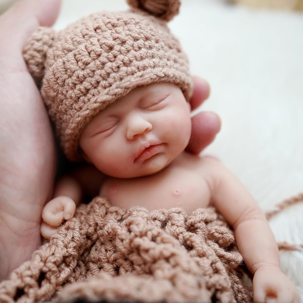 Reborn Baby Doll 7 Inch Silicone Doll Girl Bella Mini Realistic Newborn Baby Dolls Silicone Full