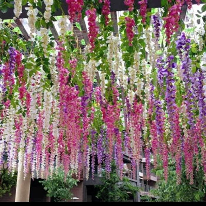 bunga hias/tanaman hias/bunga gantung/dekorasi pelaminan/dekorasi/cafe