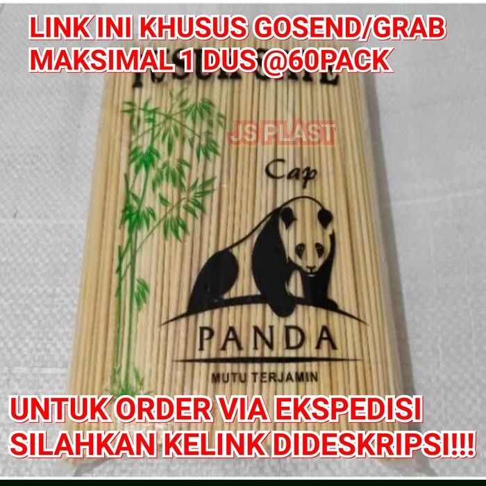 @60PACK 1 KARTON Tusuk Sate Panda / Tusuk Sate Import Berkualitas